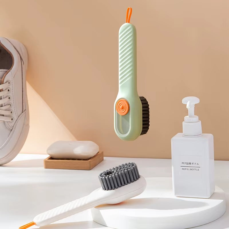 Shoe Cleaning Brush with Built-In Soap Dispenser