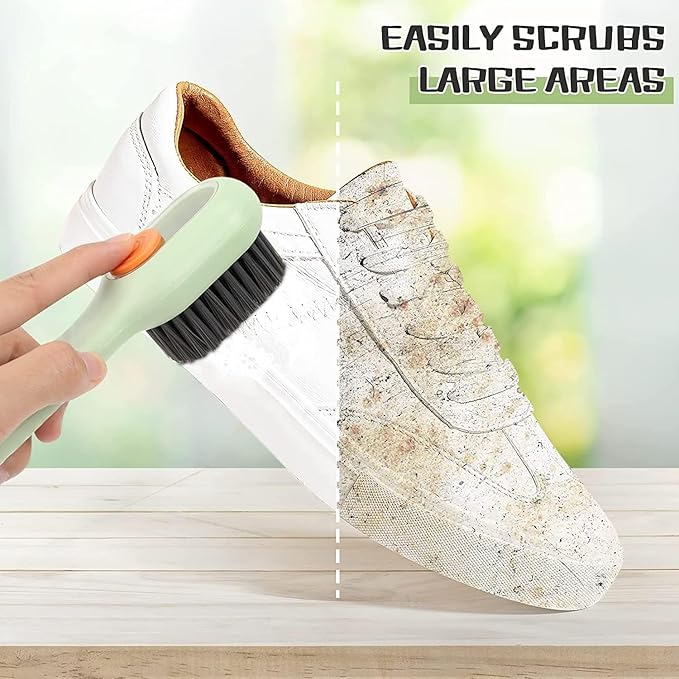 Bring Your Shoes Back to life. 2-in-1 Cleaning Brush with Built-in Soap Dispenser