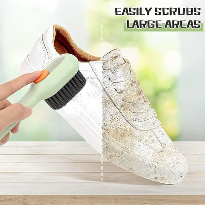 Bring Your Shoes Back to life. 2-in-1 Cleaning Brush with Built-in Soap Dispenser
