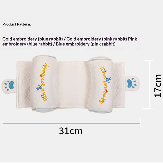 Product information card for Xiaomi Shaping Pillow with dimensions and material details.