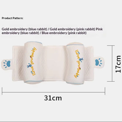 Product information card for Xiaomi Shaping Pillow with dimensions and material details.