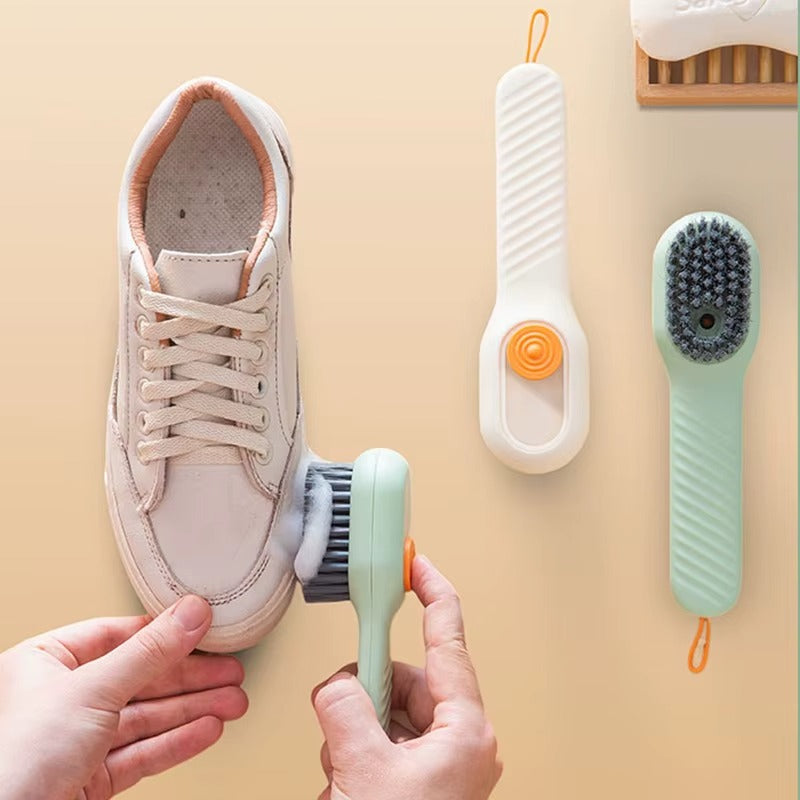 Shoe Cleaning Brush with Built-In Soap Dispenser