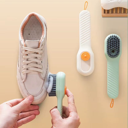 Shoe Cleaning Brush with Built-In Soap Dispenser