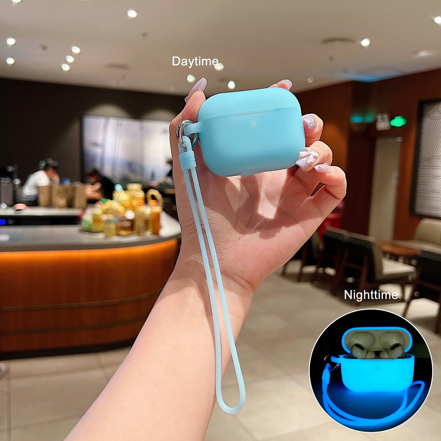 Luxury Neon AirPods 2  Pro Case with Strap – Stylish & Protective