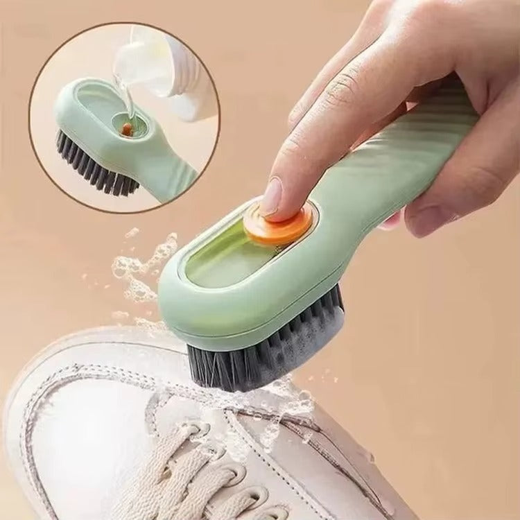 Shoe Cleaning Brush with Built-In Soap Dispenser