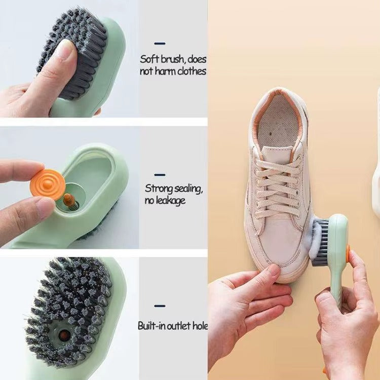 Shoe Cleaning Brush with Built-In Soap Dispenser