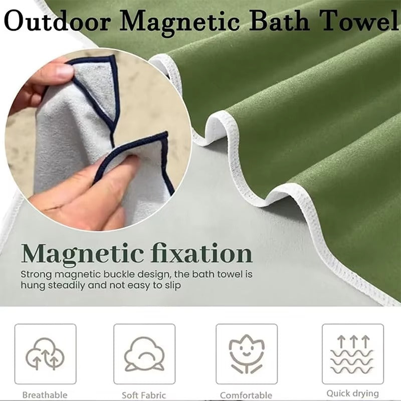 Magnetic Quick-Dry Beach Towel