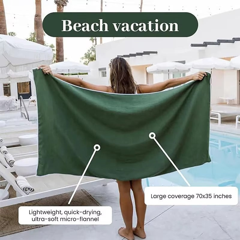 Magnetic Quick-Dry Beach Towel