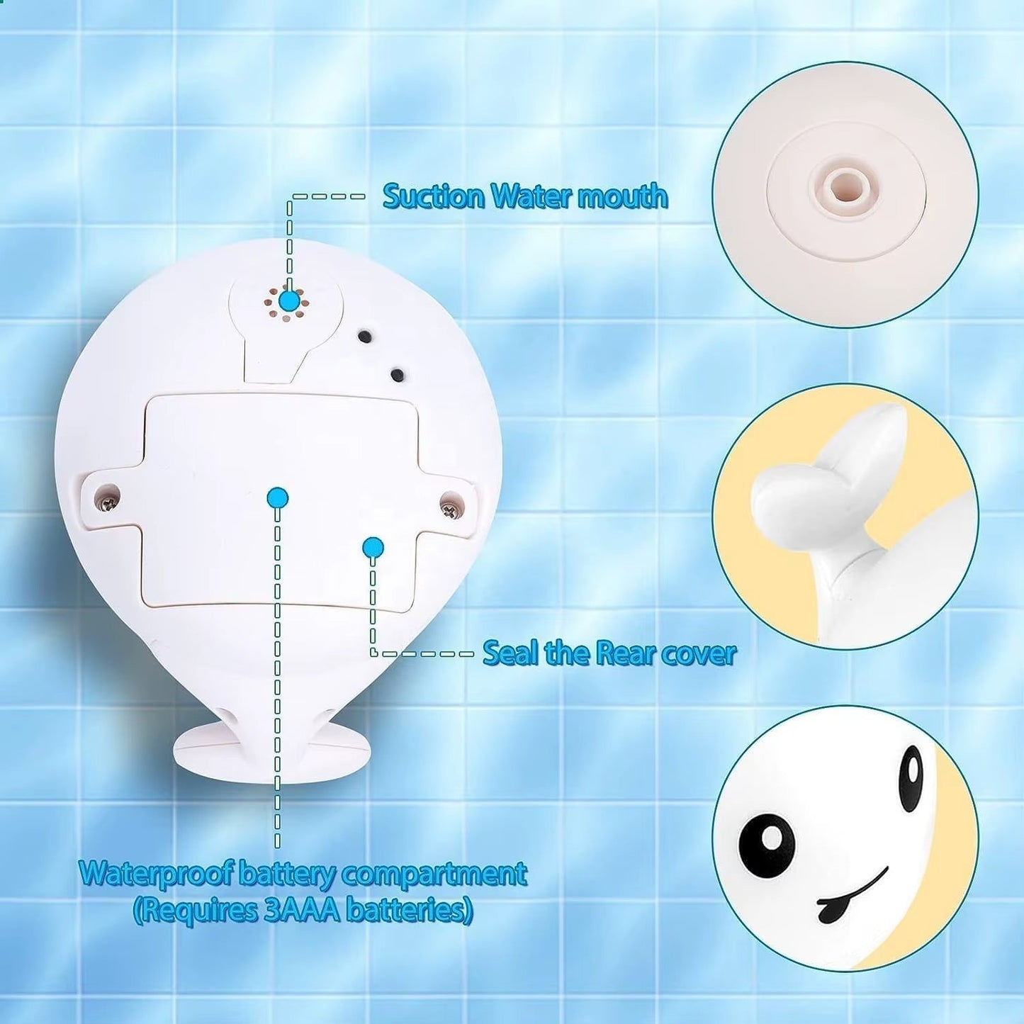 Whale Shaped Bath Toy - Make Bath Time Fun