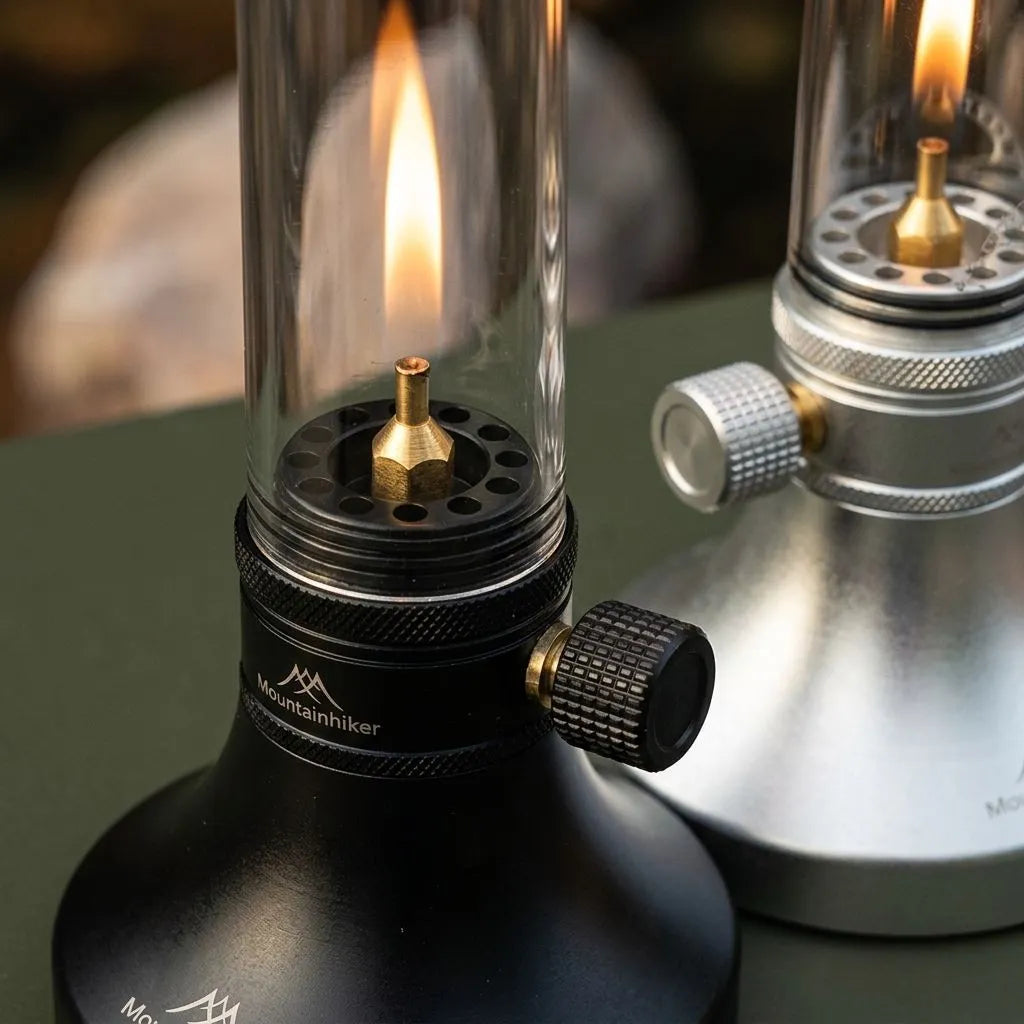Mini Gas Camping Lantern – Real Flame Outdoor Light