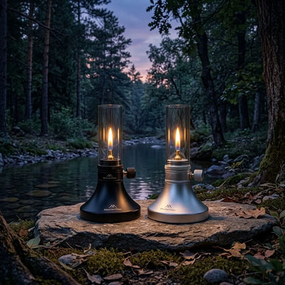 Mini Gas Camping Lantern – Real Flame Outdoor Light